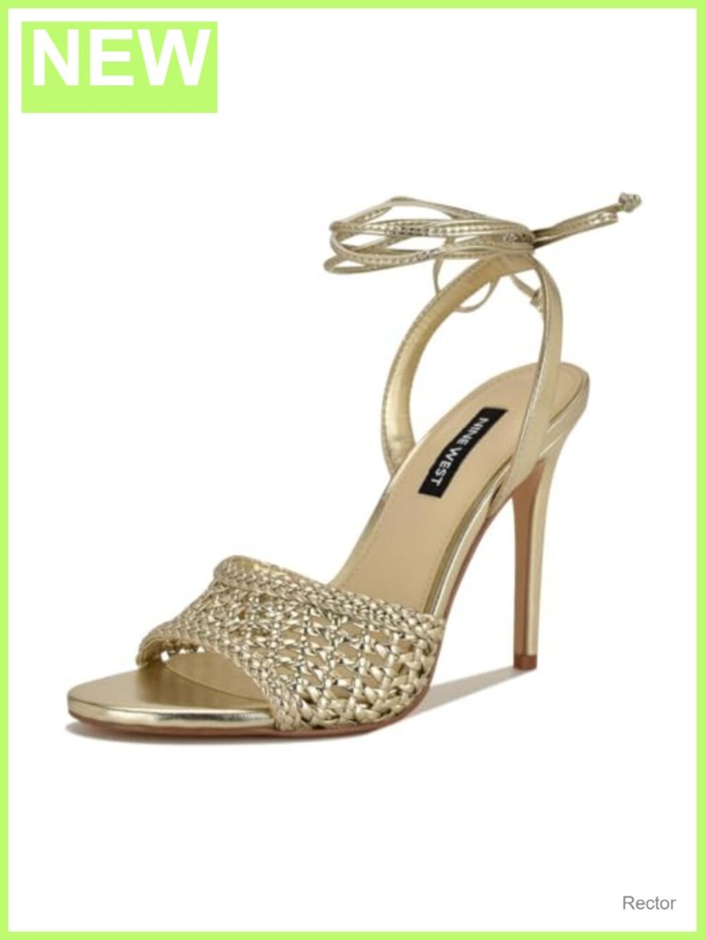 Nine West Merta Heeled Sandals Open Toe Stiletto Heels Faux Leather